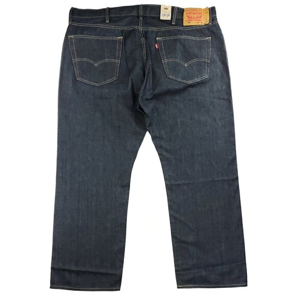 Levi's 501 Original Jeans Button Fly Dark Wash Denim 100% Cotton Men's 44x30 NWT - Picture 2 of 11